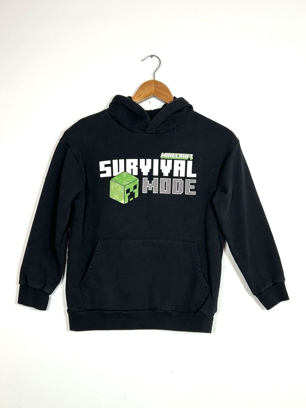 Minecraft Survival Mode Hoodie Sweatshirt Youth 10/12 Black Knight Creeper